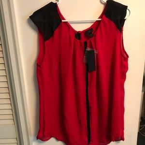 Red/black blouse NWT